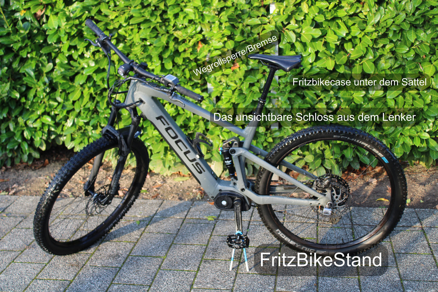 Fahrradständer mobil (E-)Fullyständer, abnehmbar, einstellbar,Abstand Pedal-Boden ca. 15-19cmcm