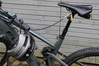 komb.Fahrrad-und Helmschloss im Lenker, FritzBikeLock, 6mm Stahlseil, Neu, innovatives Schloss,  FritzBikeCase optional