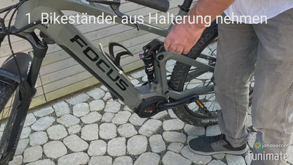 Fahrradständer für Rennräder, Gravelbikes,MTB, Hardtails, abnehmbar, Abstand Pedal-Boden ca. 10-14cm